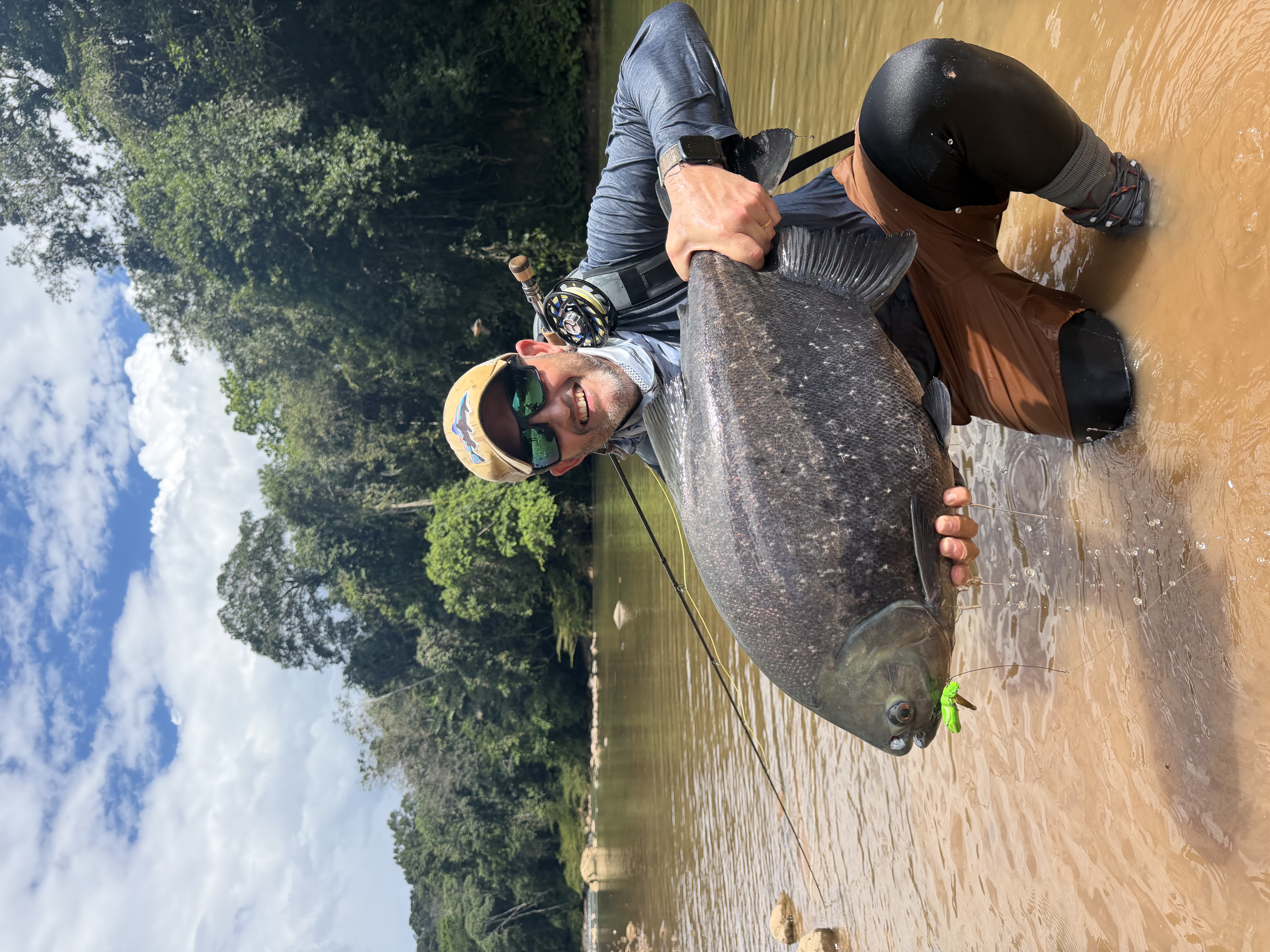 Pablo with the pacú he landed at Pluma