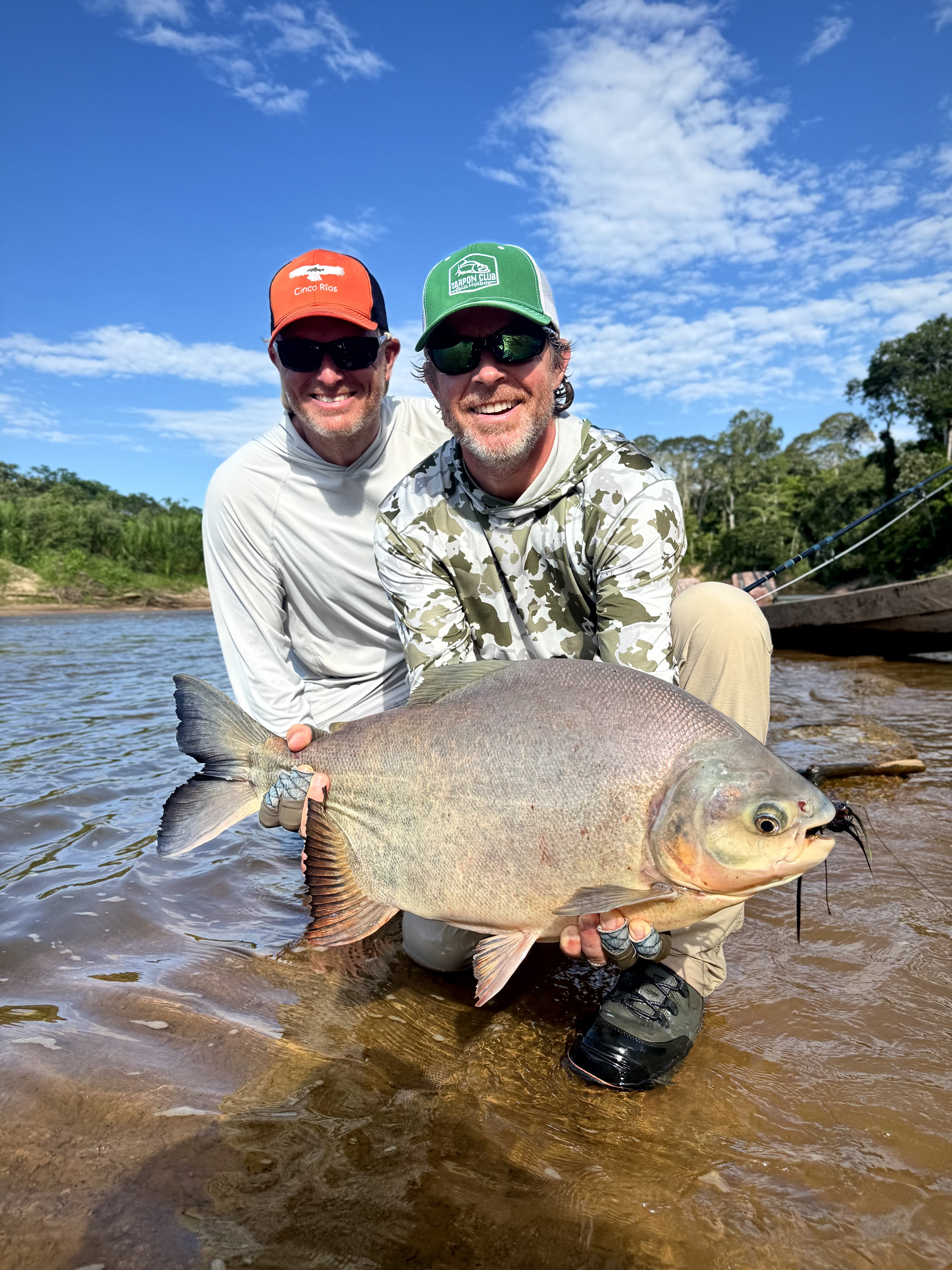 Jordon and Lee keeping the atmosphere lively on the river