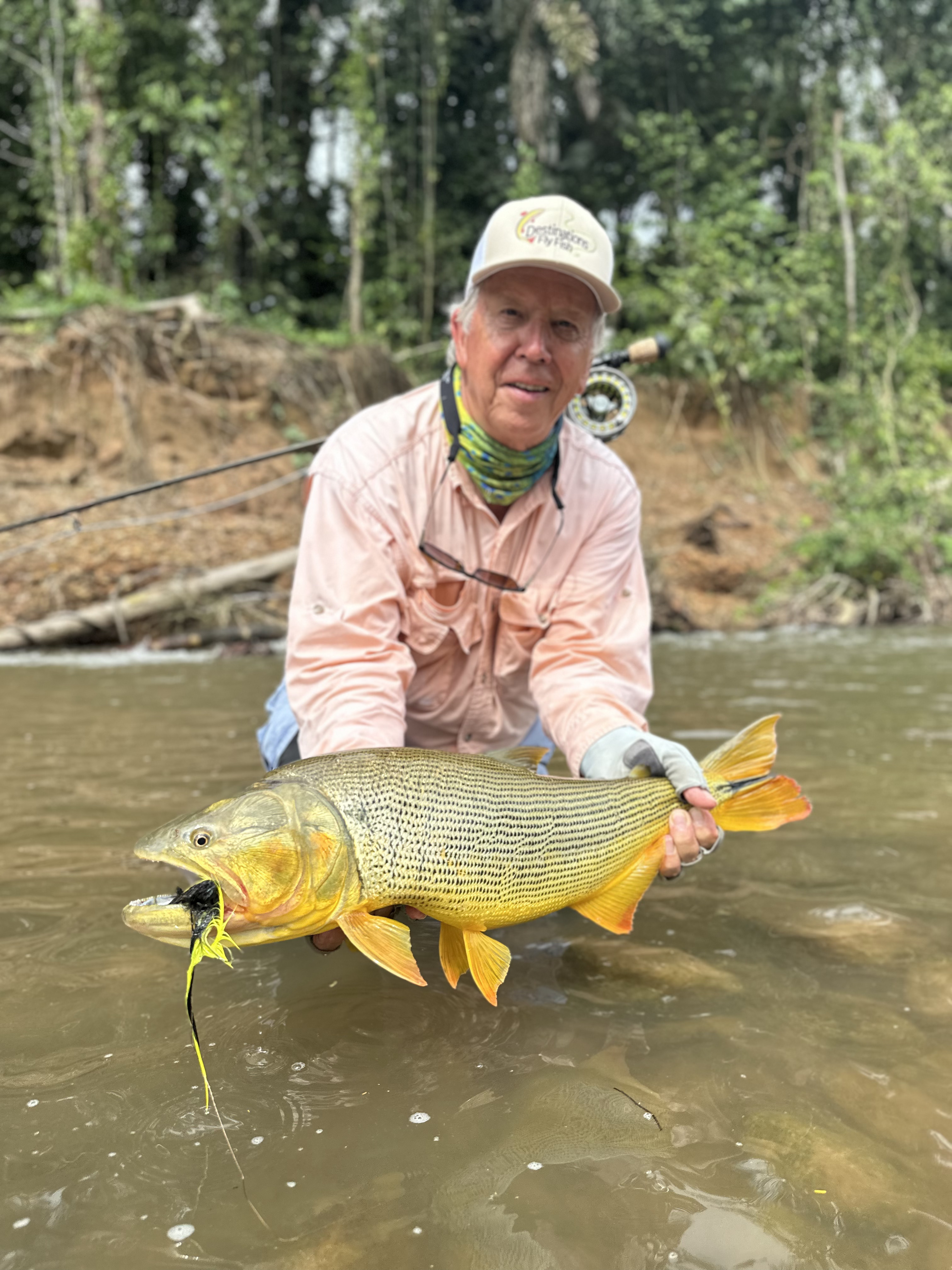 Peter, 80, with one of his memorable dorado of the week