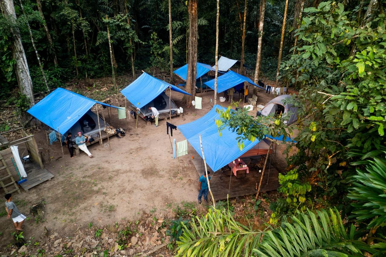 The overnight camp shared deep in the Amazon on the Agua Negra