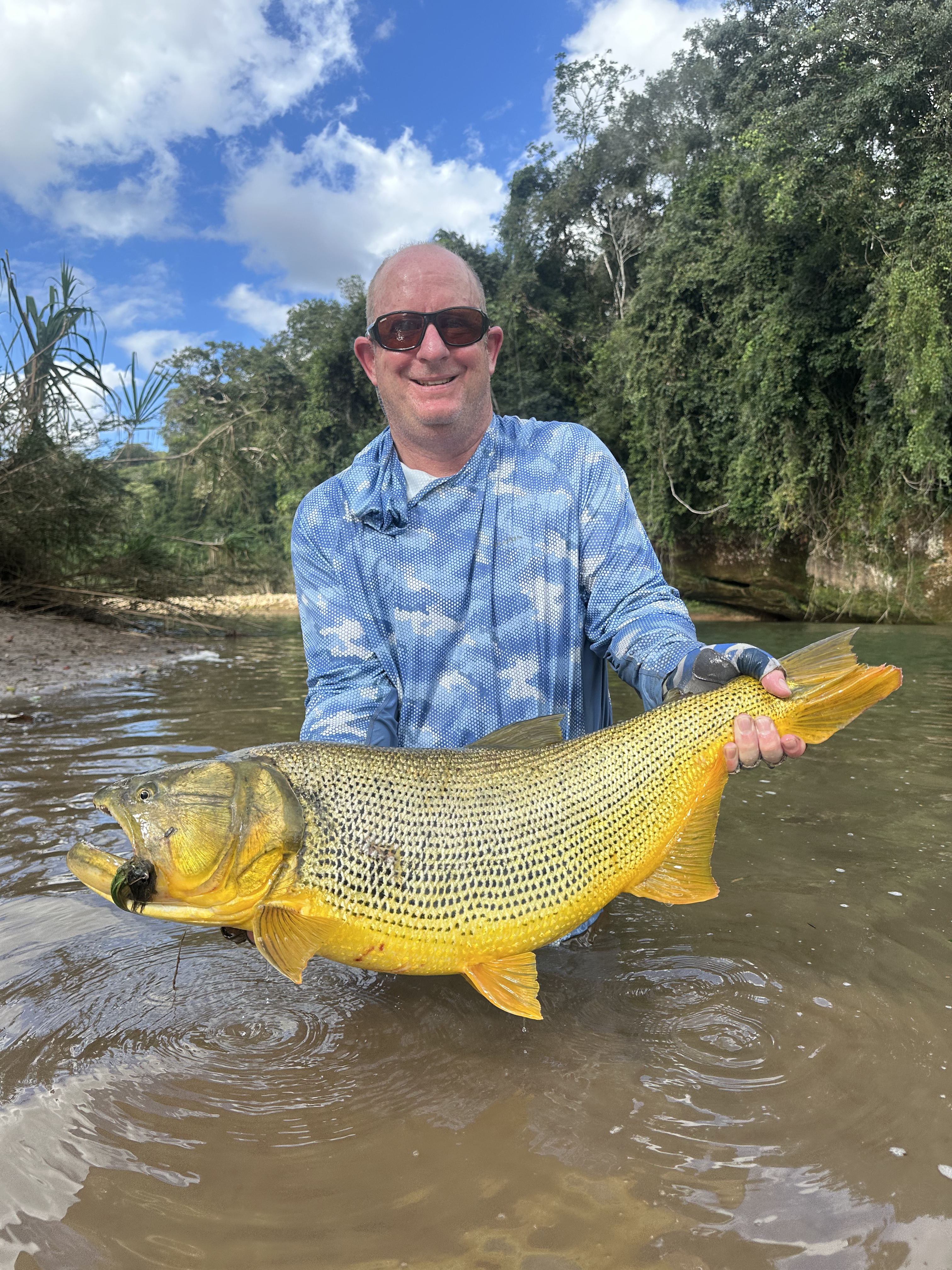 Peter's 21-pound dorado, landed after his rod broke mid-fight