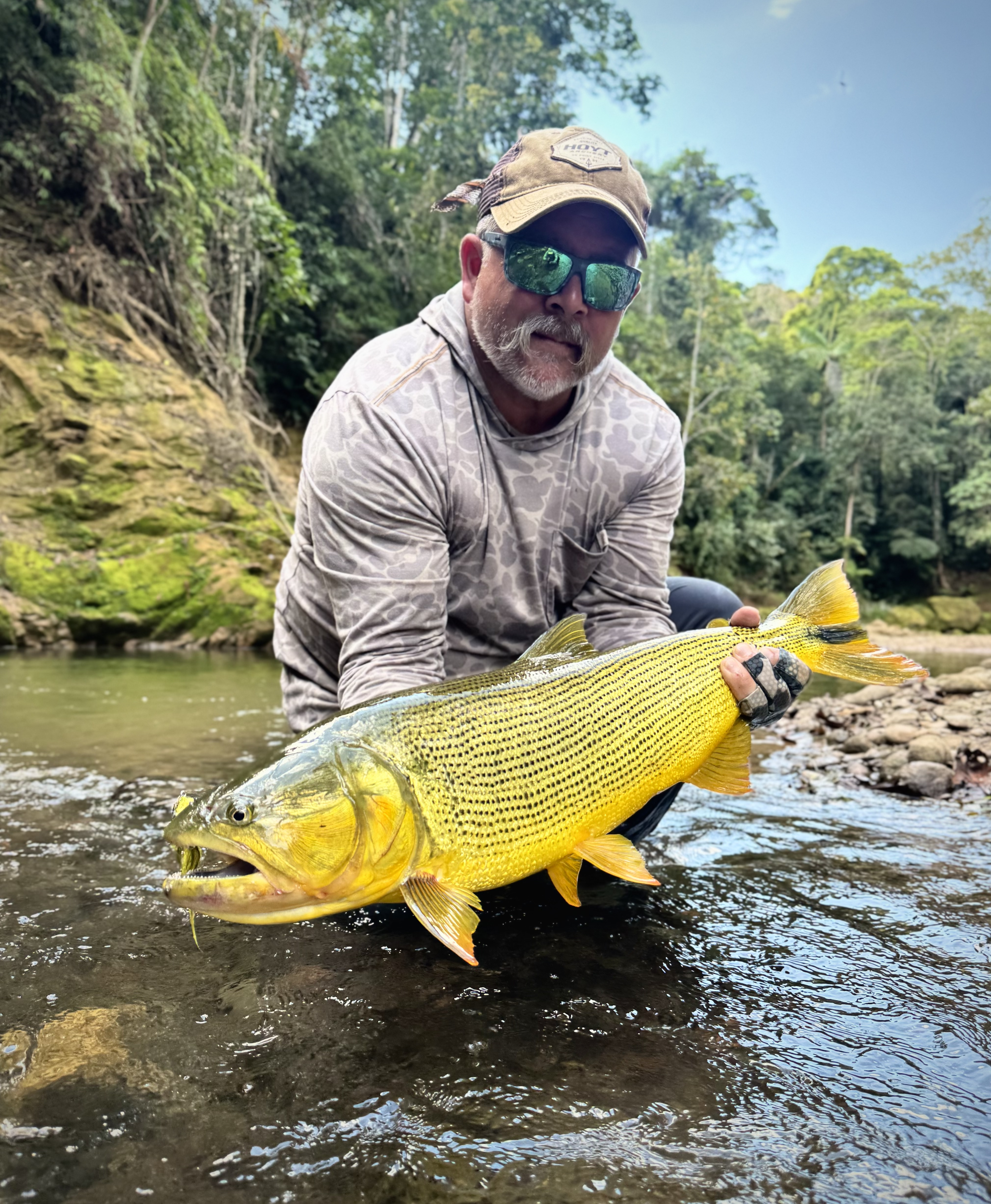 Eric with the dorado landed in the final pool of the day