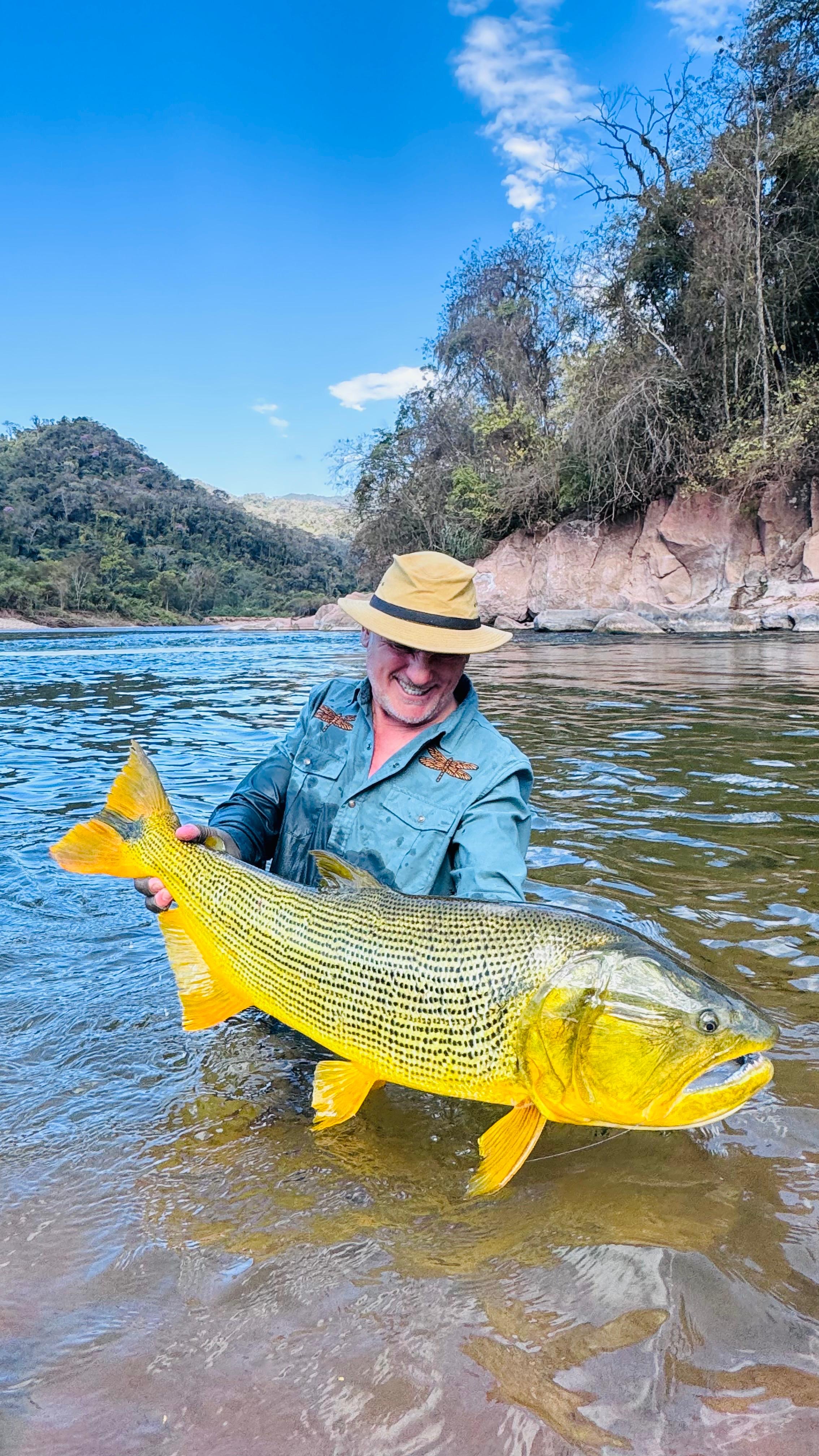 Marcelo with the thick-bodied dorado landed on day two