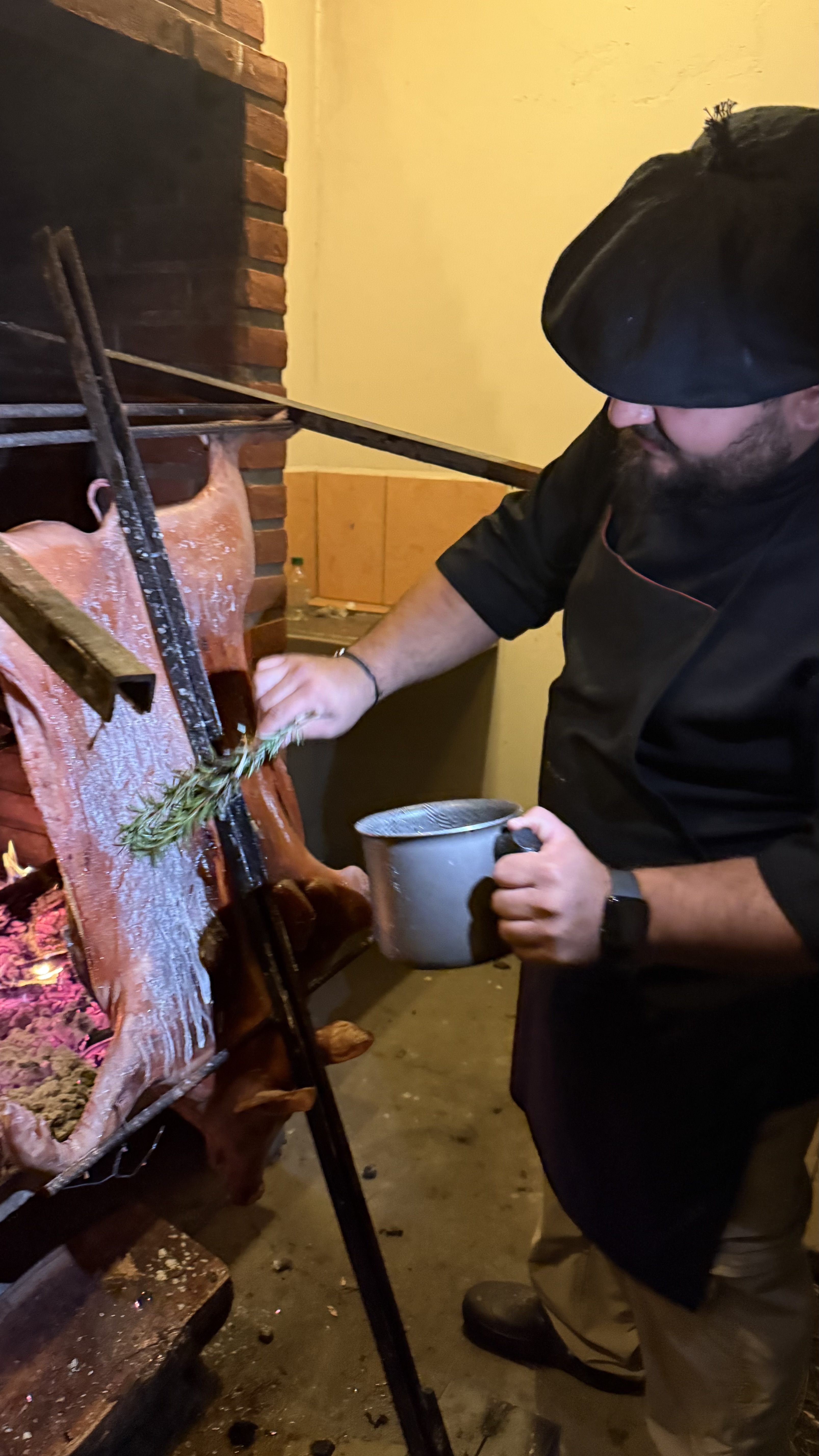 Gonzalo plating in the Tariquía Lodge kitchen