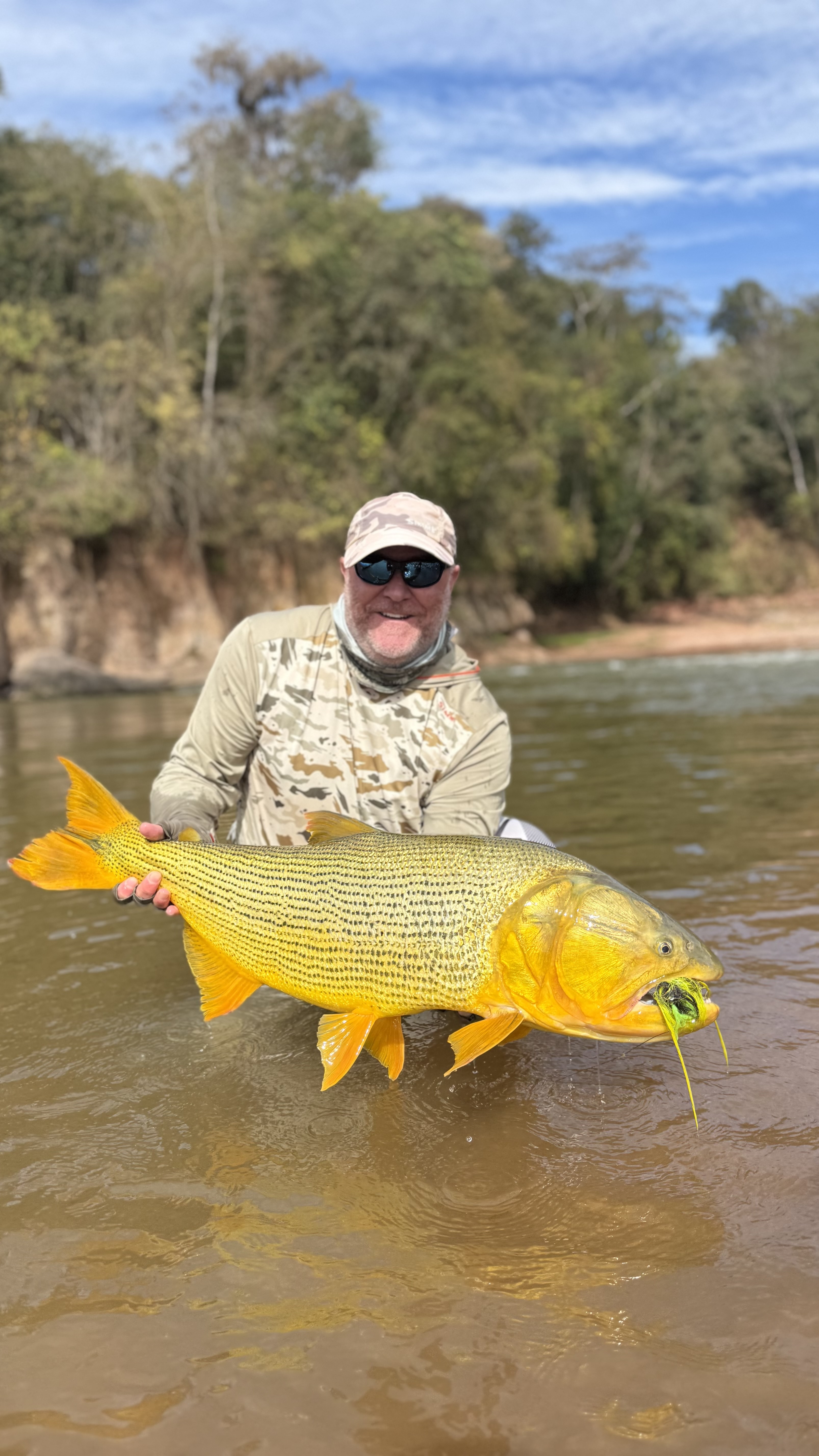 Joel with his standout dorado, close to 90 cm