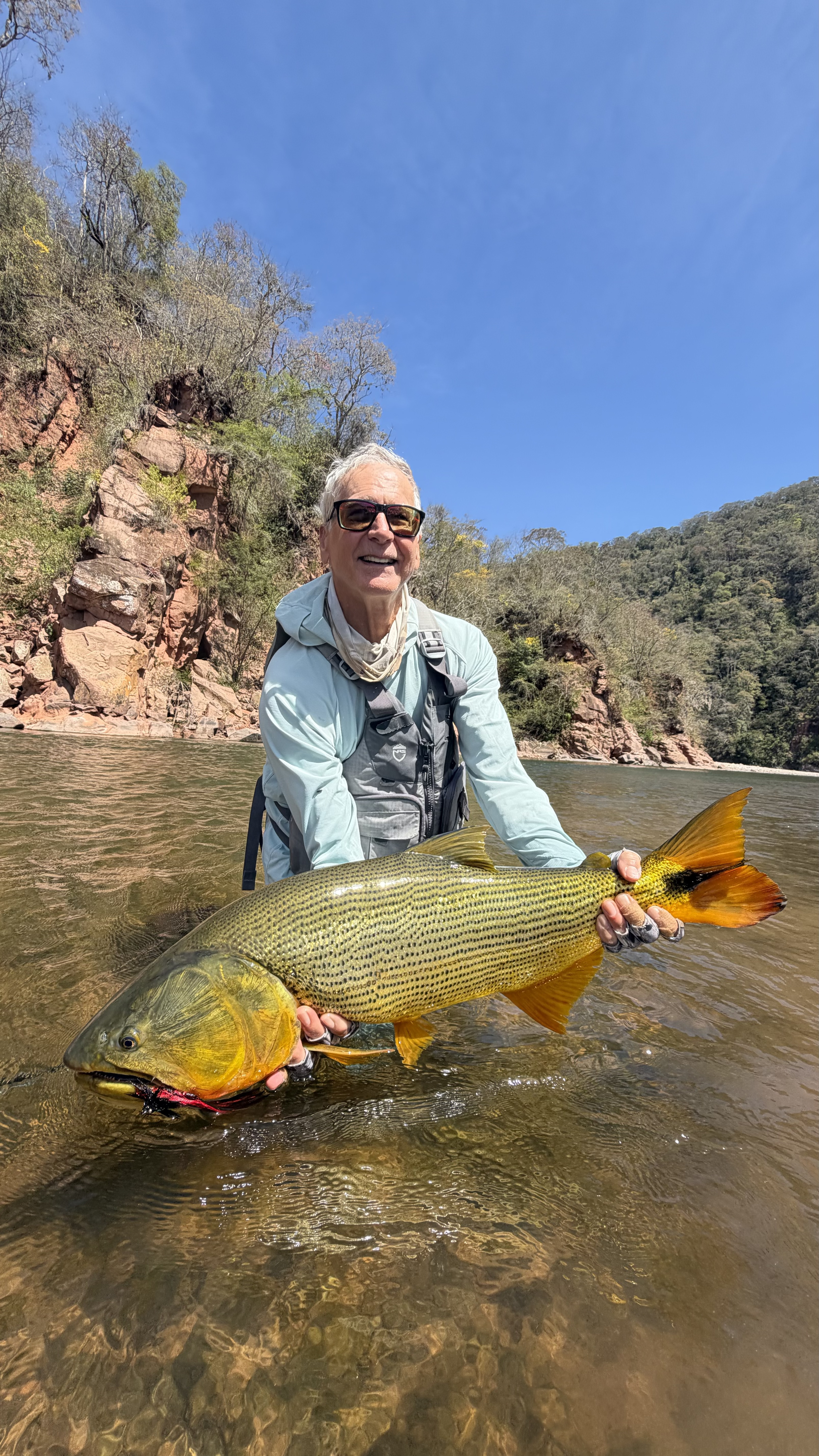 Bill with the dorado that helped save the fourth day