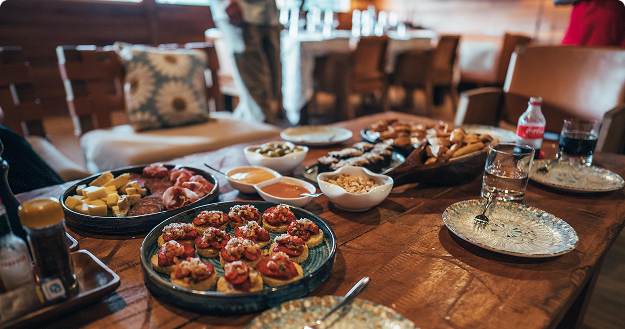 Appetizers before the main course.